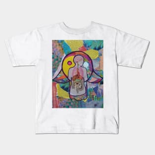 Inside Out Hamsa by Harriette Knight Kids T-Shirt